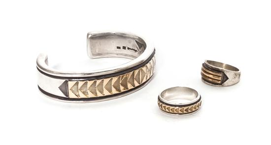 A 14k Gold and Sterling Silver