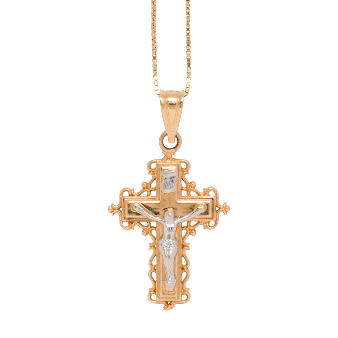 A 14K GOLD CROSS PENDANT