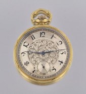 A 14k Gold Gruen Verithin Pock