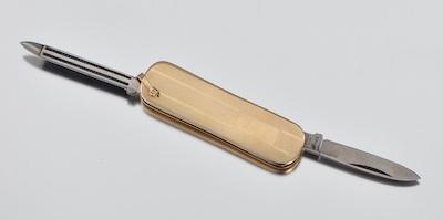 A 14k Gold Penknife 14k yellow gold
