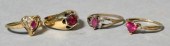 A 14k gold ring with central i