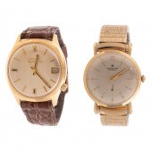 A 14K HAMILTON & 18K BULOVA WA