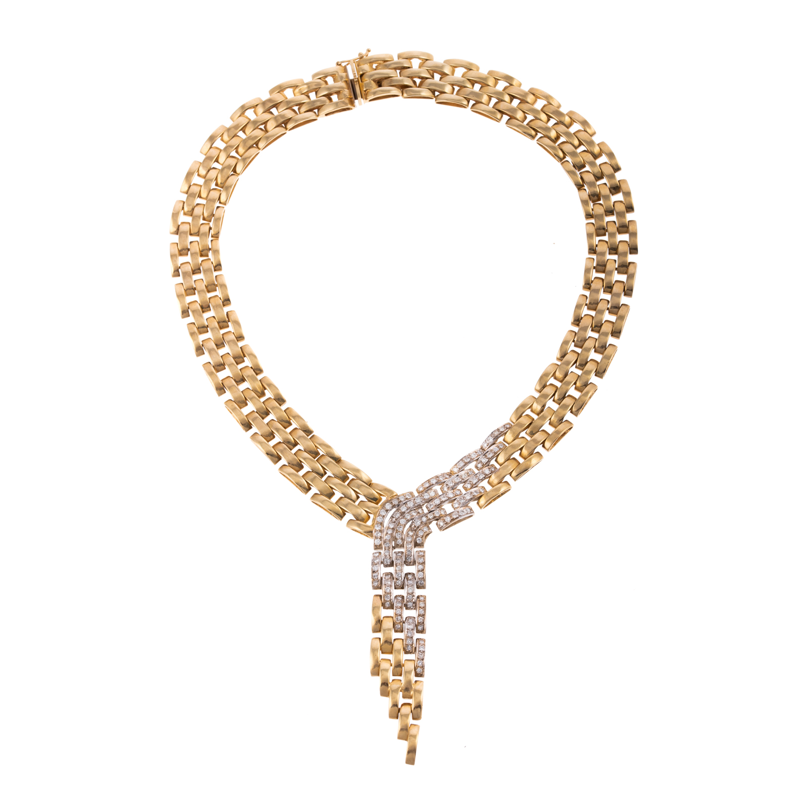 A 14K PANTHER-LINK LARIAT SET