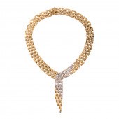 A 14K PANTHER-LINK LARIAT SET