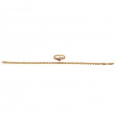 A 14K RUBY & DIAMOND BYPASS BA