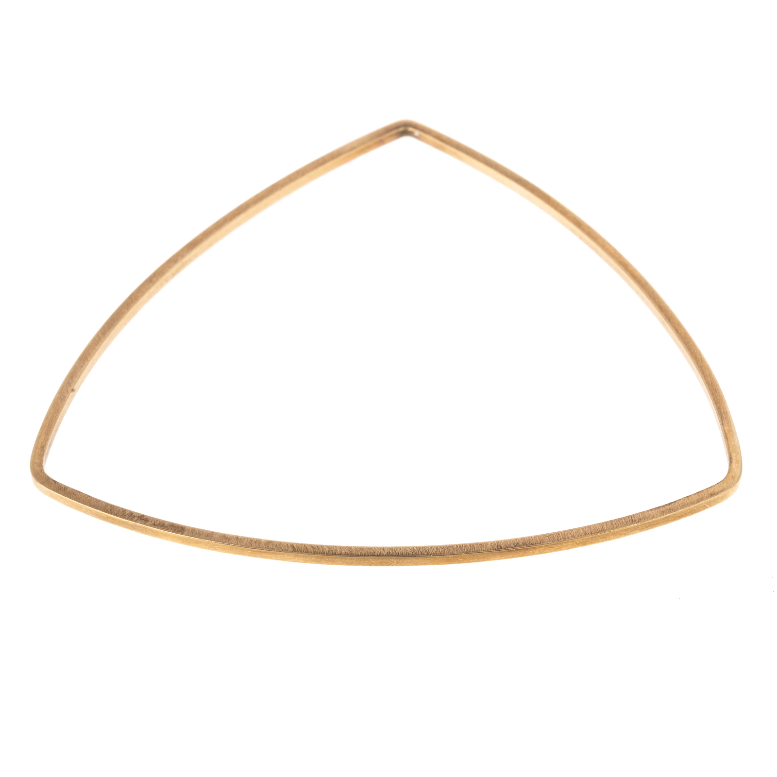 A 14K TRIANGULAR BANGLE BY BETTY