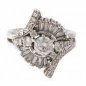 A 14K WHITE GOLD DIAMOND BYPAS