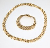 A 14K yellow gold 3-row panthe