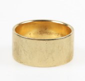 A 14K Yellow gold 9.9mm wide b