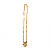 A 14K YELLOW GOLD DIAMOND PUFF