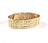 A 14K YELLOW GOLD GREEK KEY BR