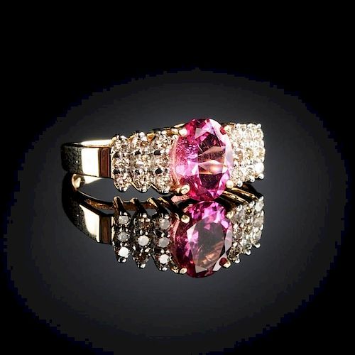 A 14K YELLOW GOLD, LE VIAN PINK
