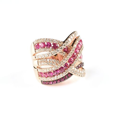 A 14K YELLOW GOLD PAVÉ DIAMOND, AND