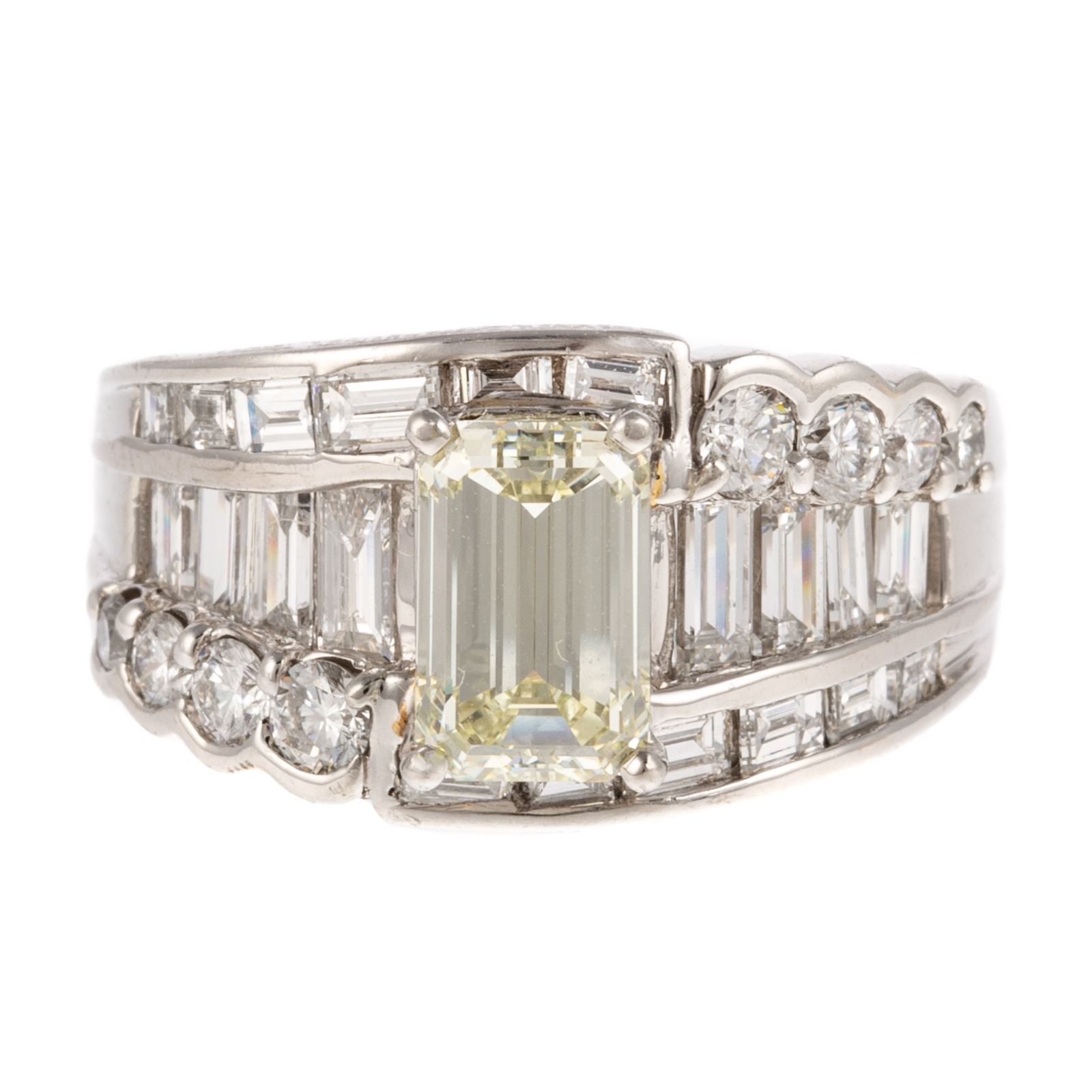 A 1.50 CT EMERALD CUT DIAMOND