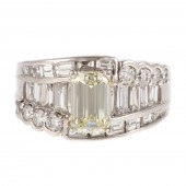 A 1.50 CT EMERALD CUT DIAMOND