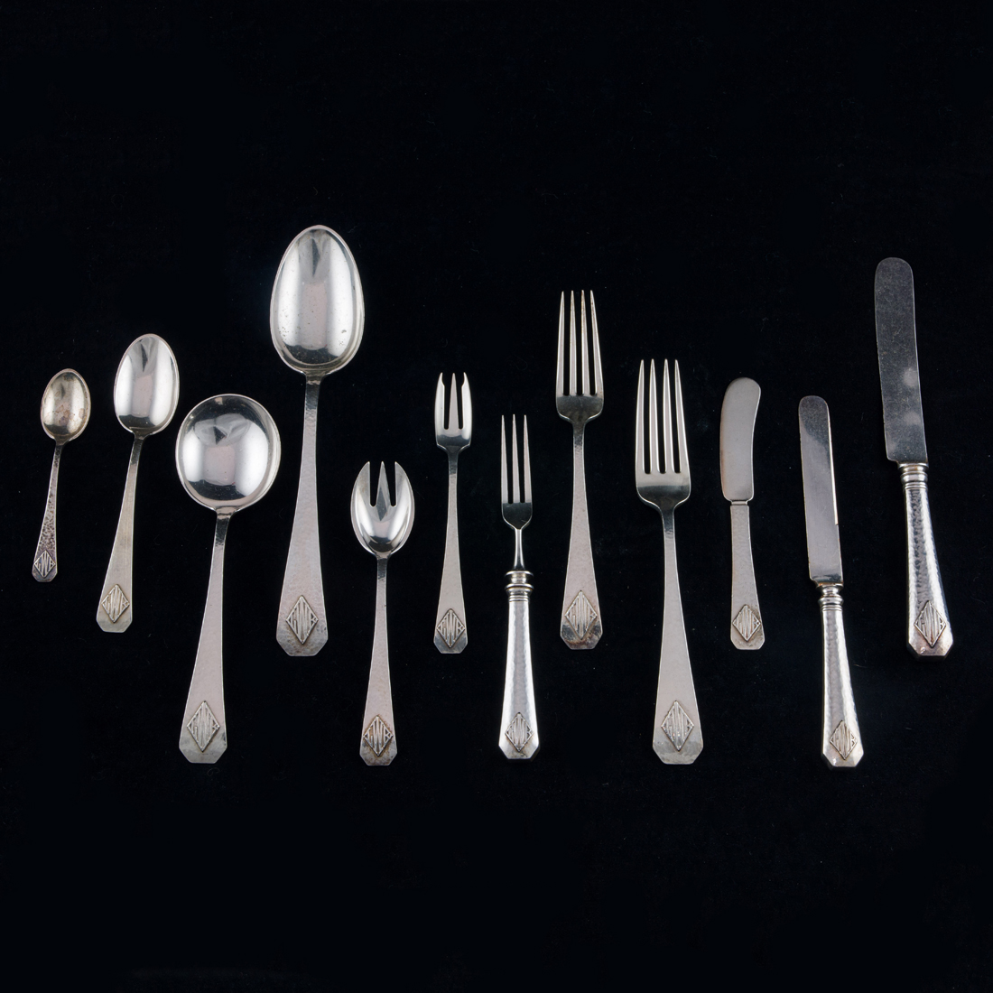 A (154 PC) DURGIN HAND WROUGHT