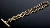 A 15ct gold 400mm double Alber