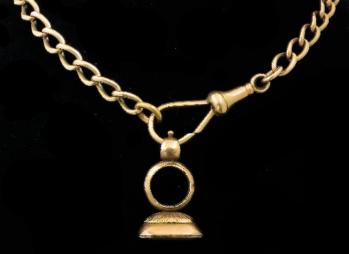 A 15ct gold chain link Albert 460mm