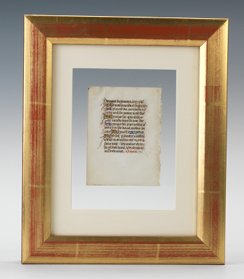A 15th Century Illuminated Leaf