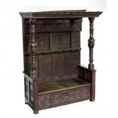 A 15th Century style carved oa