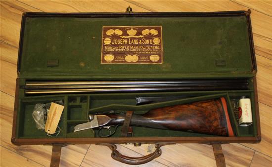 A 16-bore Joseph Lang & Son side by