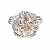 A 1.70 CT COGNAC & WHITE DIAMO