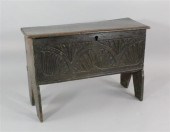 A 17th century carved oak six