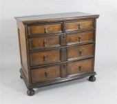 A 17th century oak chest with