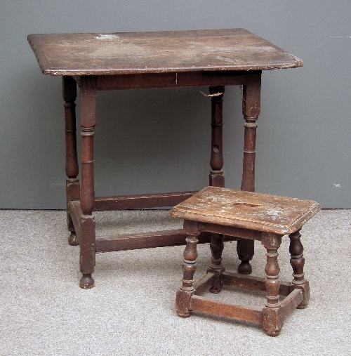 A 17th Century oak rectangular