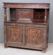 A 17th Century panelled oak co