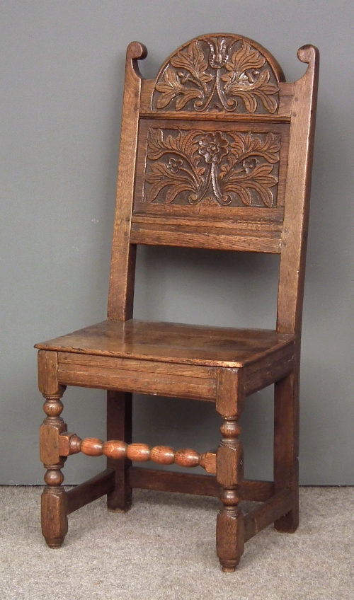 A 17th Century panelled oak