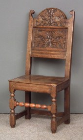 A 17th Century panelled oak di
