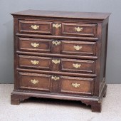 A 17th Century panelled oak ch