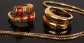 A 18ct gold and enamel ring mo