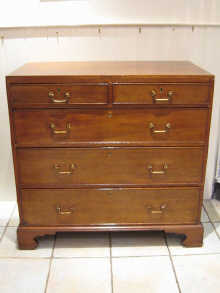 A 19 th c. oak chest of drawers