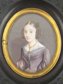 A 19 th century oval portrait