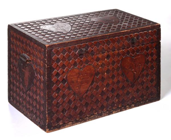 A 1900S CARVED FOLK ART WEDDING