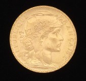 A 1911 20-Franc Gold Coin 1911