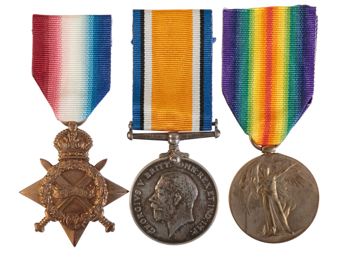 A 1914/15 TRIO TO PTE FITTON