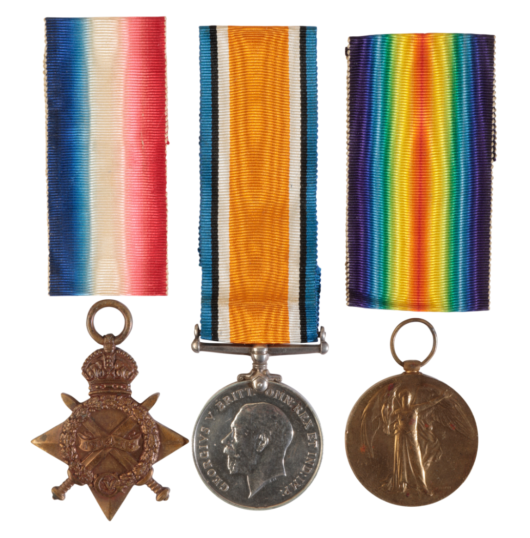 A 1914/15 TRIO TO PTE CHALKER ESSEX