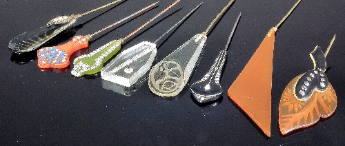 A 1920s celluloid and paste set hat