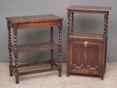 A 1920s dark oak table/magazin