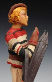 A 1920S FRENCH WAX FASHIONABLE