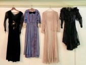 A 1920s ivory lace dress with