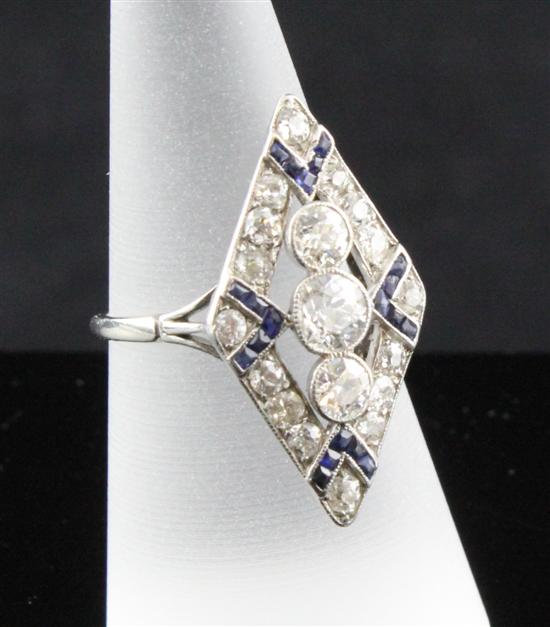 A 1920's platinum diamond and