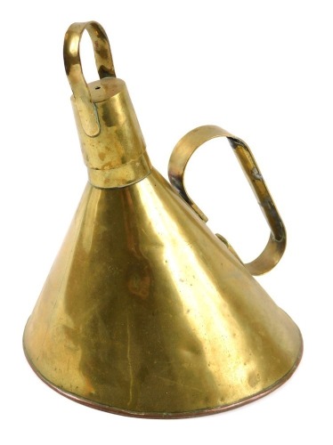 A 1920s/30s brass oil can, with