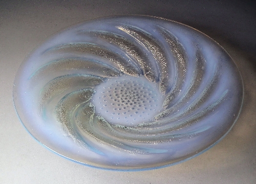 A 1930s Lalique blue opalescent