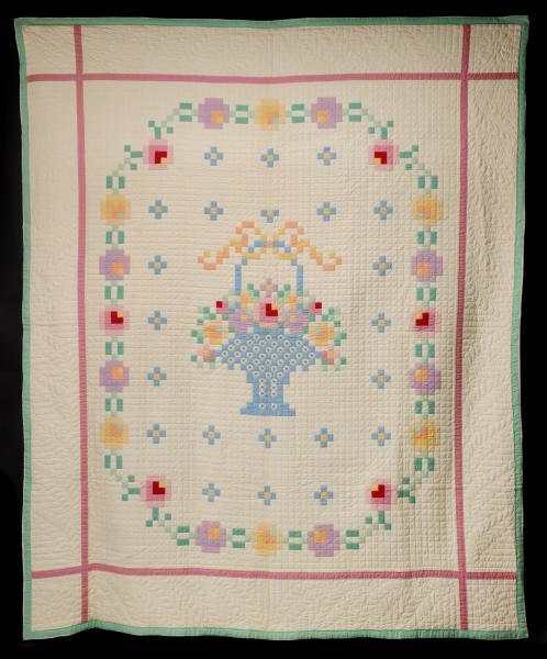 A 1930S PIECED AND FINELY