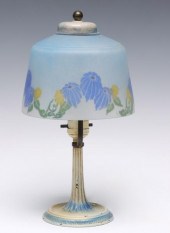 A 1930S REVERSE PAINTED LAMP M