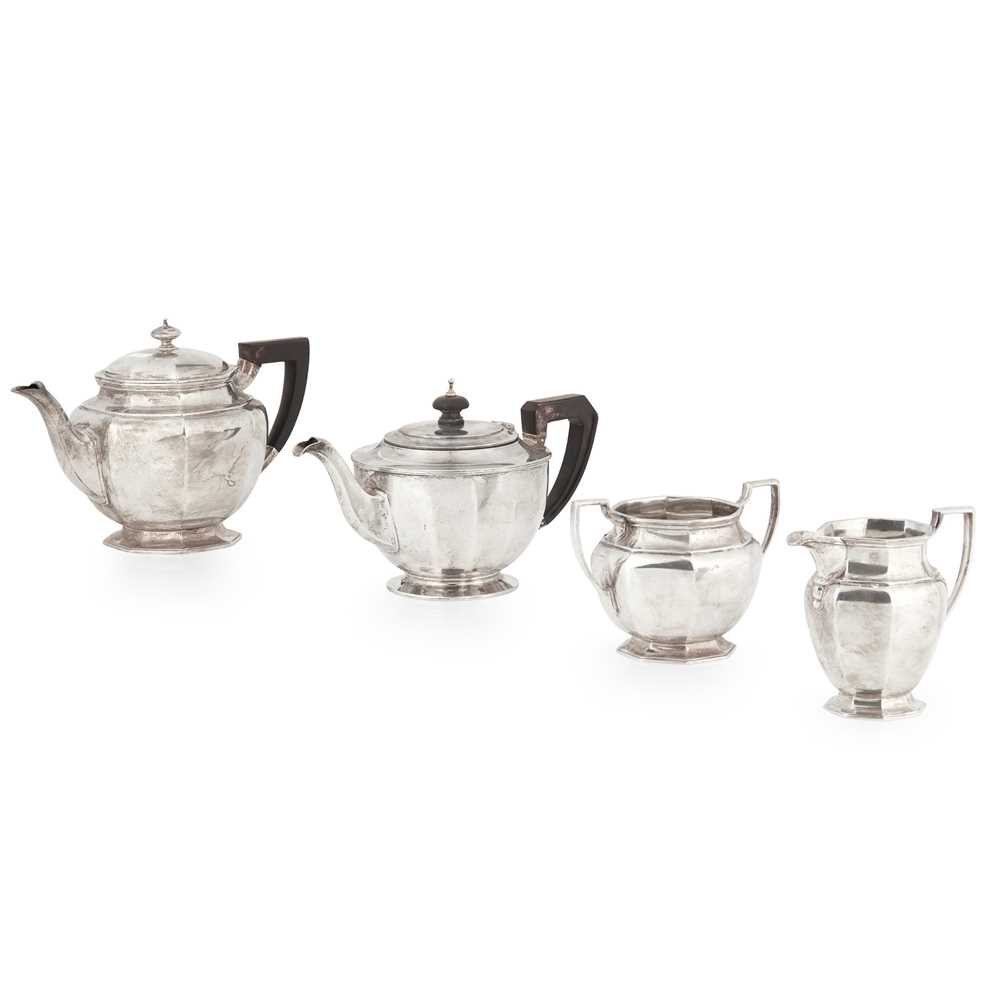 A 1930S THREE-PIECE TEA SERVICE